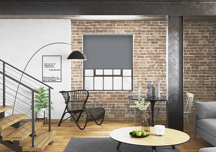 Eco Friendly, Charcoal Grey - Twist&Fit Roller Blind - Image 5